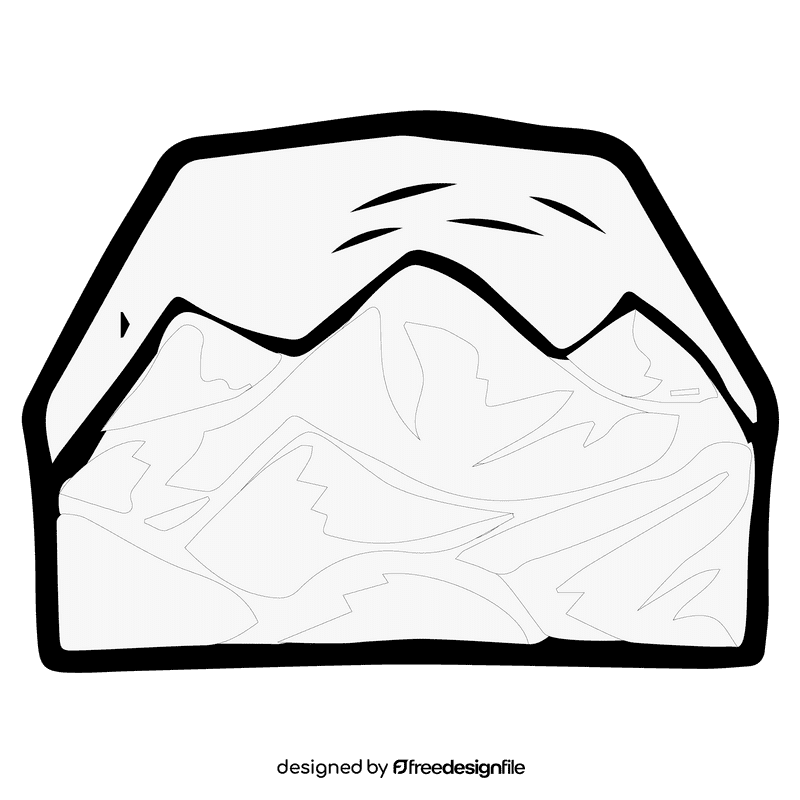Rocky mountain fall star black and white clipart