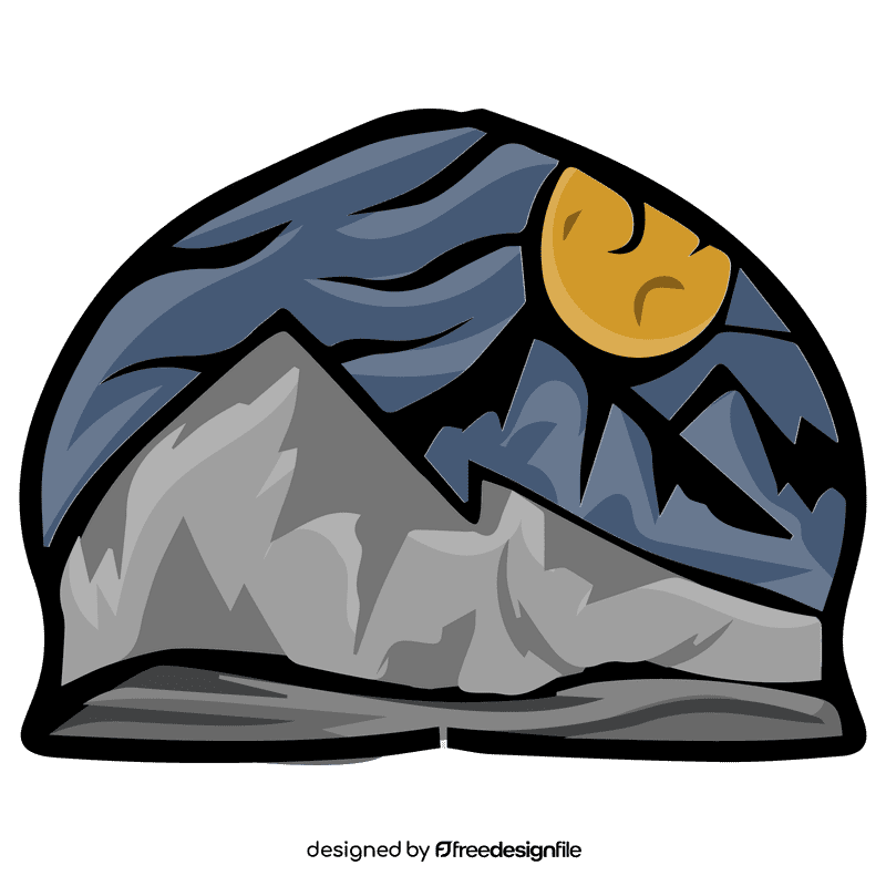 Rocky mountain moon clipart