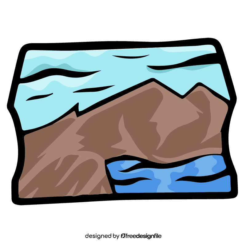 Rocky mountain sea clipart