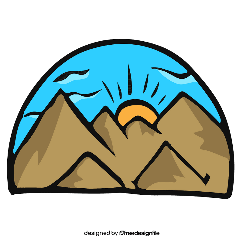 Rocky mountain sunrise clipart