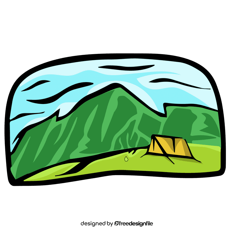 Rocky mountain tent clipart