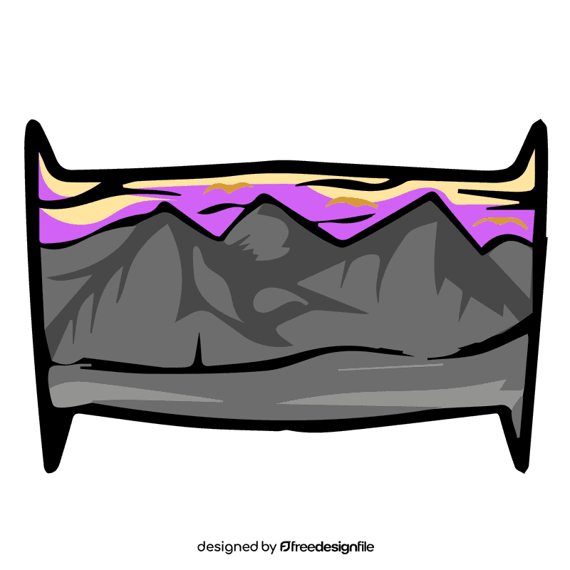 Rocky mountain twilight clipart
