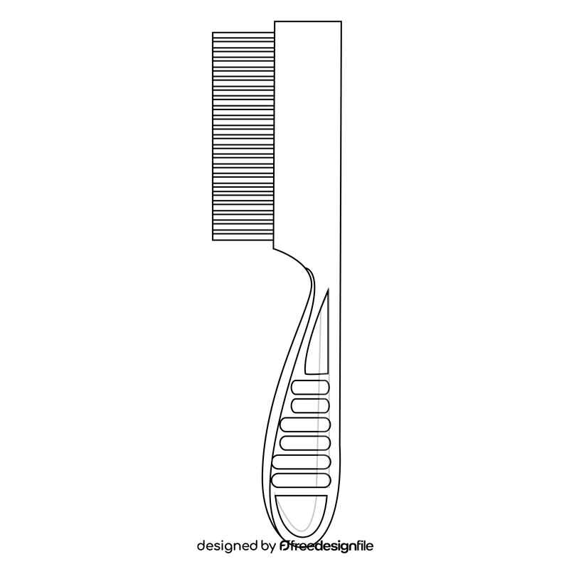 Animal comb drawing black and white clipart