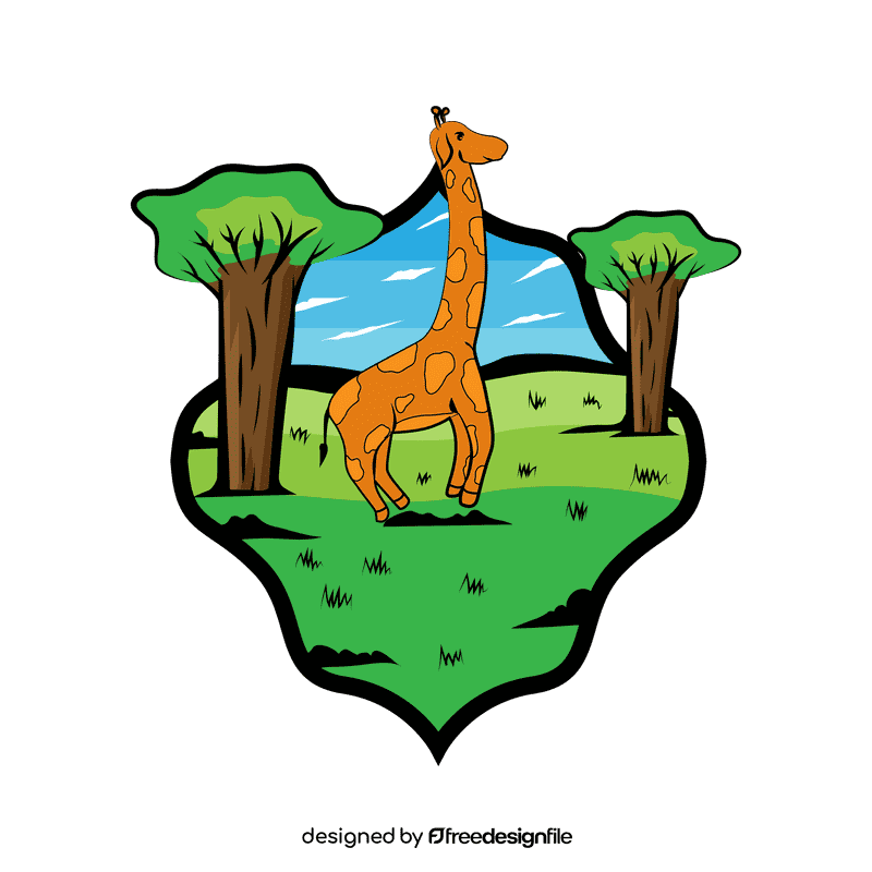 Savana Giraffe clipart