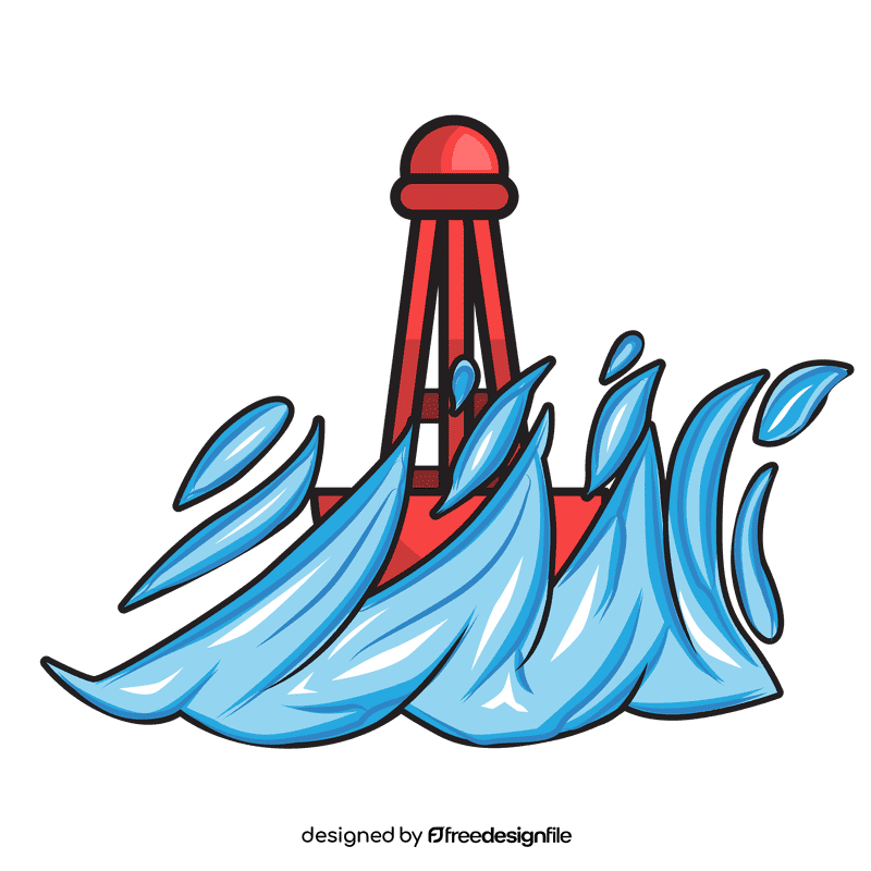 Sea Wave Buoy Navigation clipart