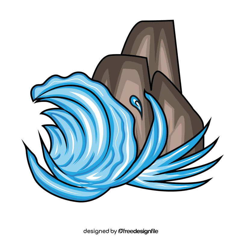 Sea Wave Cliffs clipart