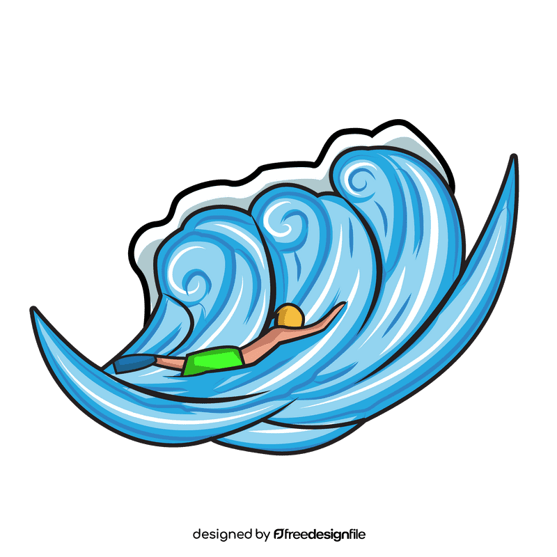 Sea Wave Swimming clipart