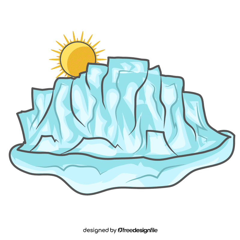 Snowy Mountain Sunrise clipart