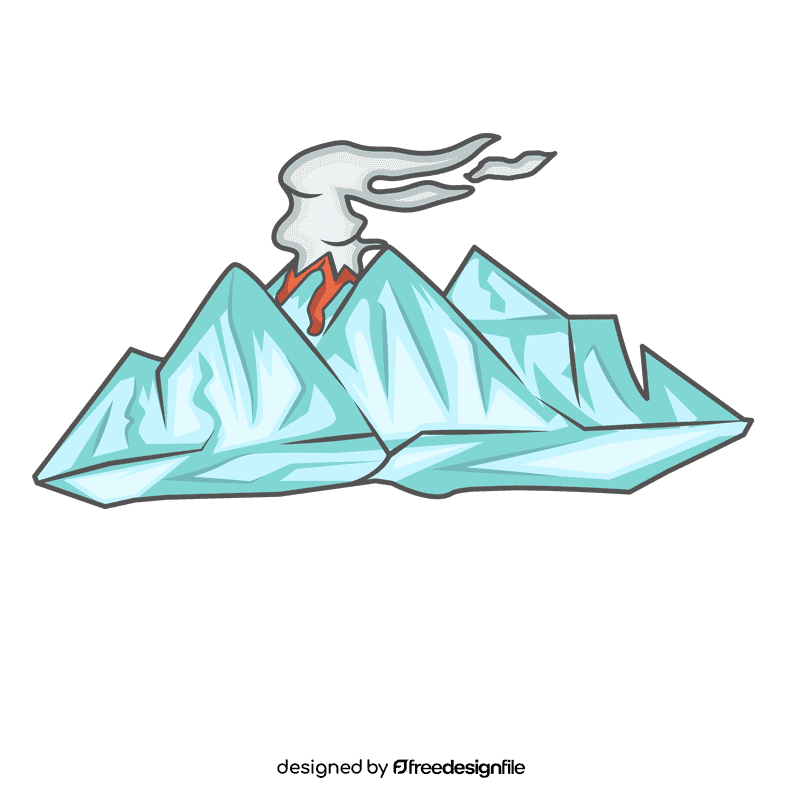 Snowy Mountain Vulcano clipart