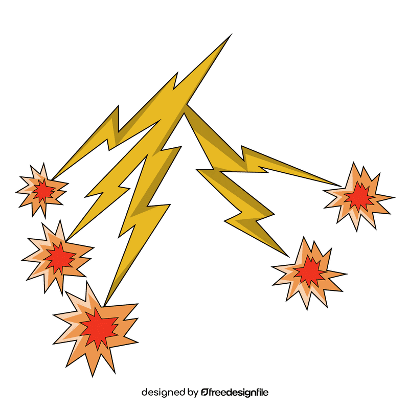 Thunder stroms flash clipart