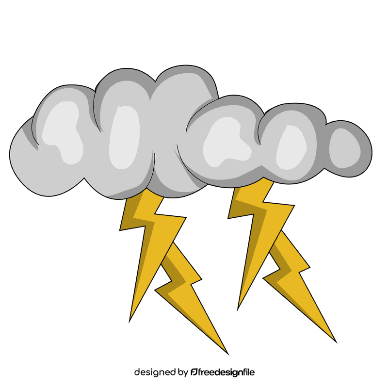 Thunder stroms small thunder clipart