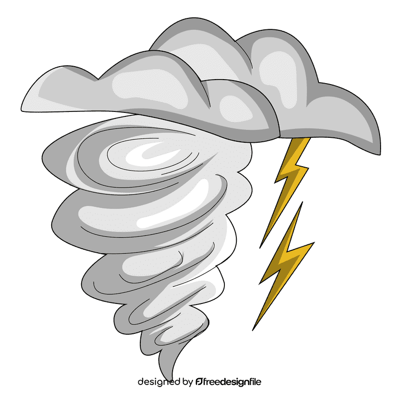 Thunder stroms twister clipart