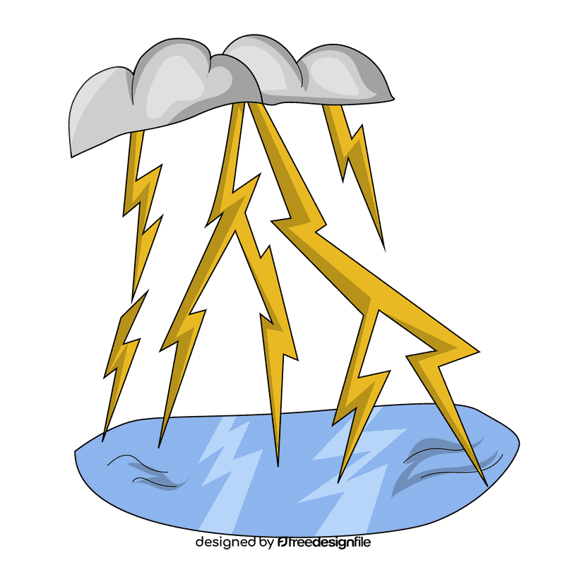 Thunder stroms sea thunder clipart