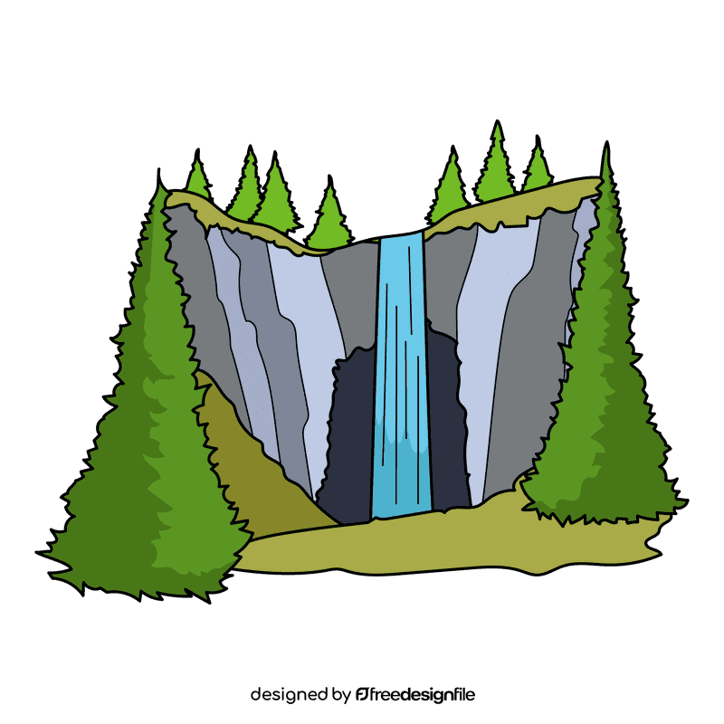 Yellowstone Fairy Falls clipart