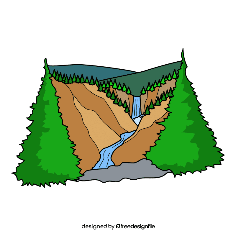 Yellowstone Grand Canyon clipart