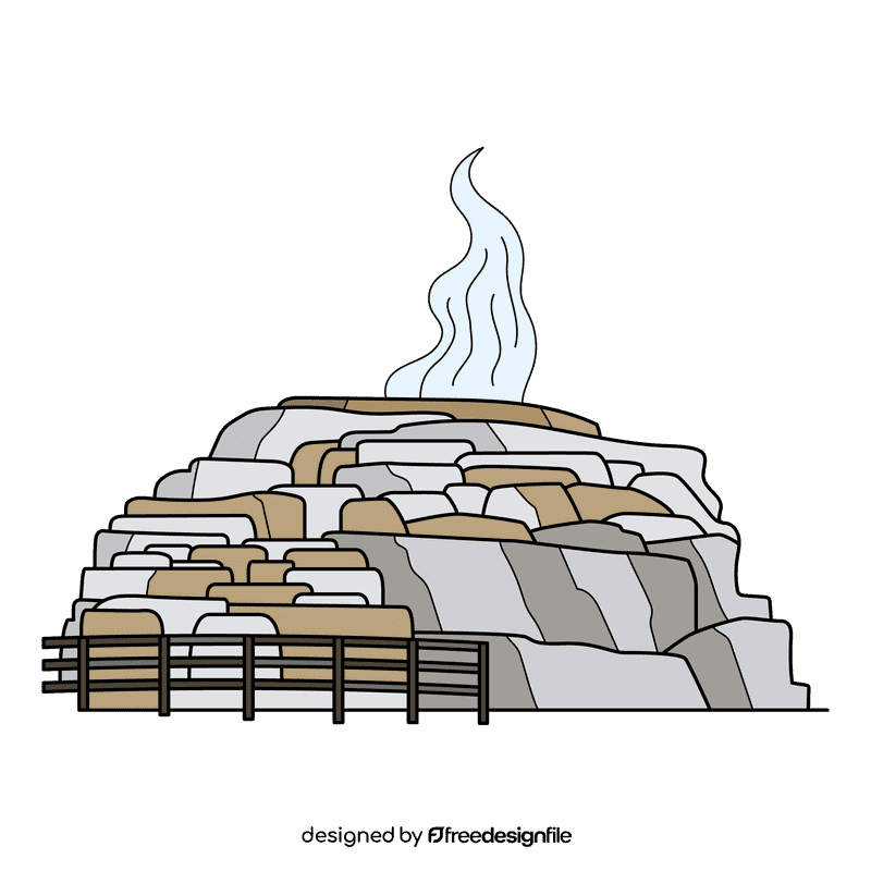 Yellowstone Mammoth Hotspring clipart