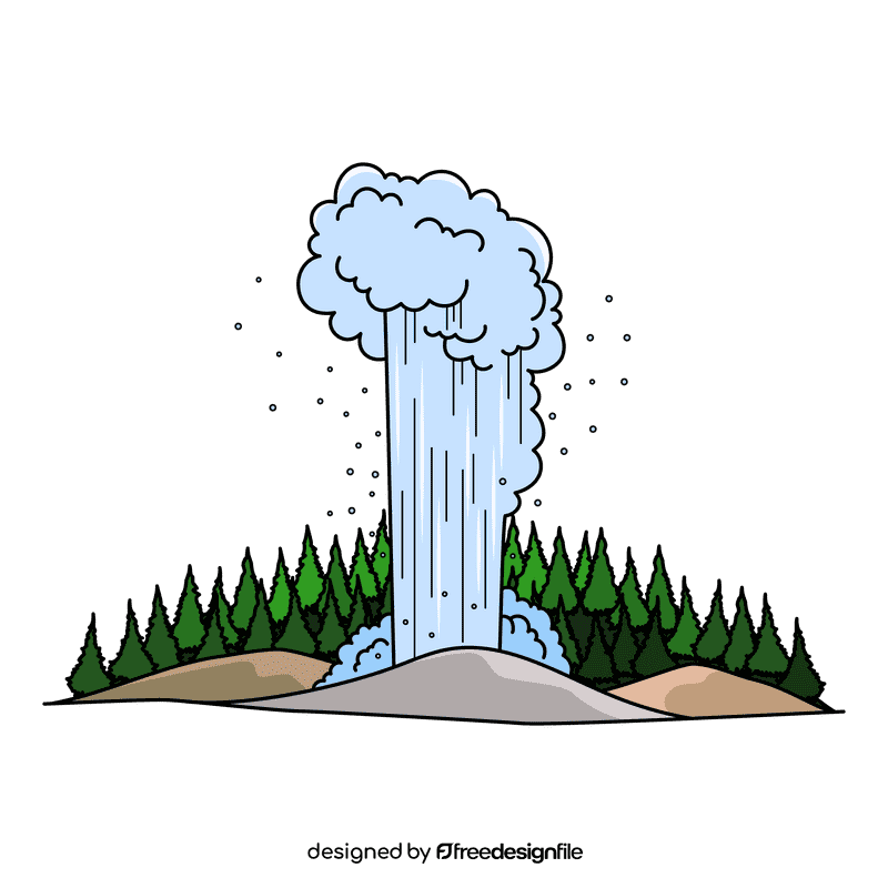 Yellowstone Old Faithful clipart