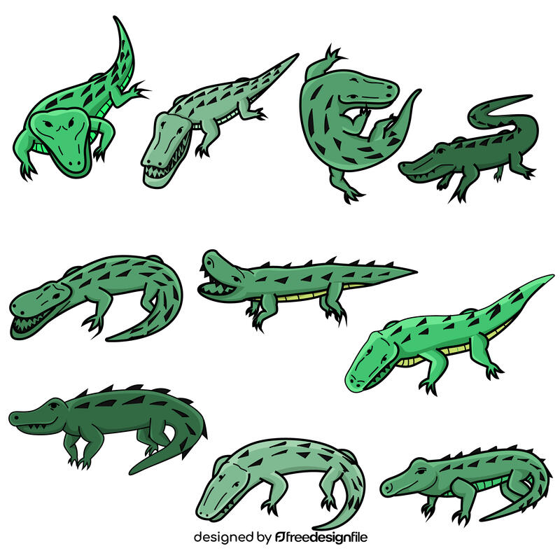 Alligator set vector