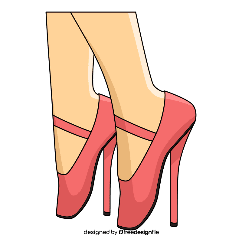 Ballet Shoes High Heels clipart