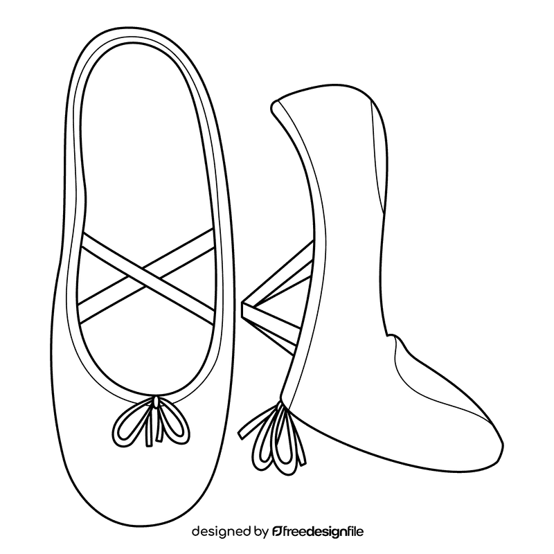 Ballet Shoes Men Shoes black and white clipart