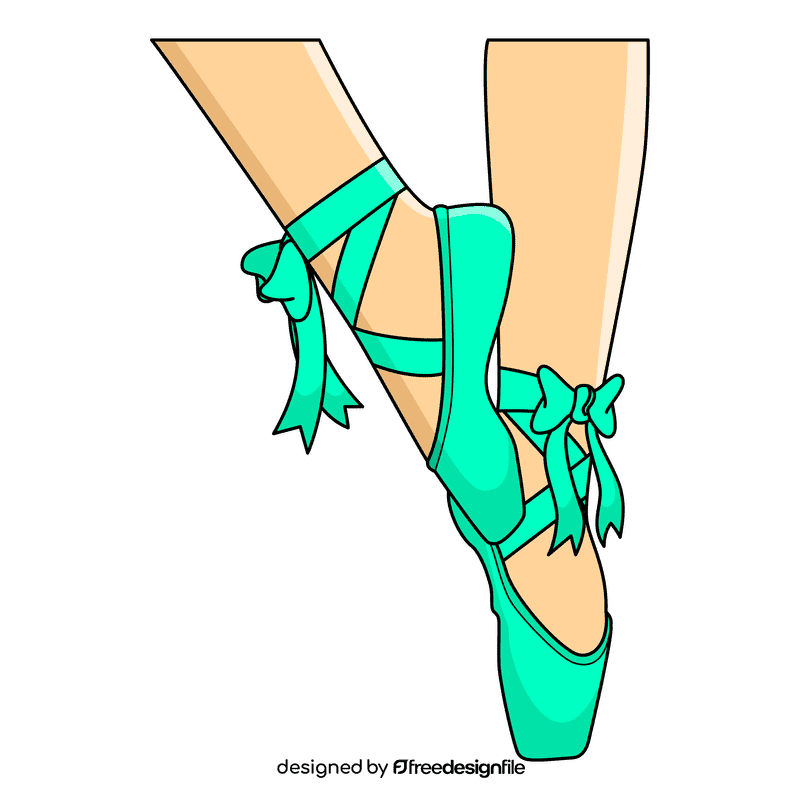Ballet Shoes Ribbon Strap clipart