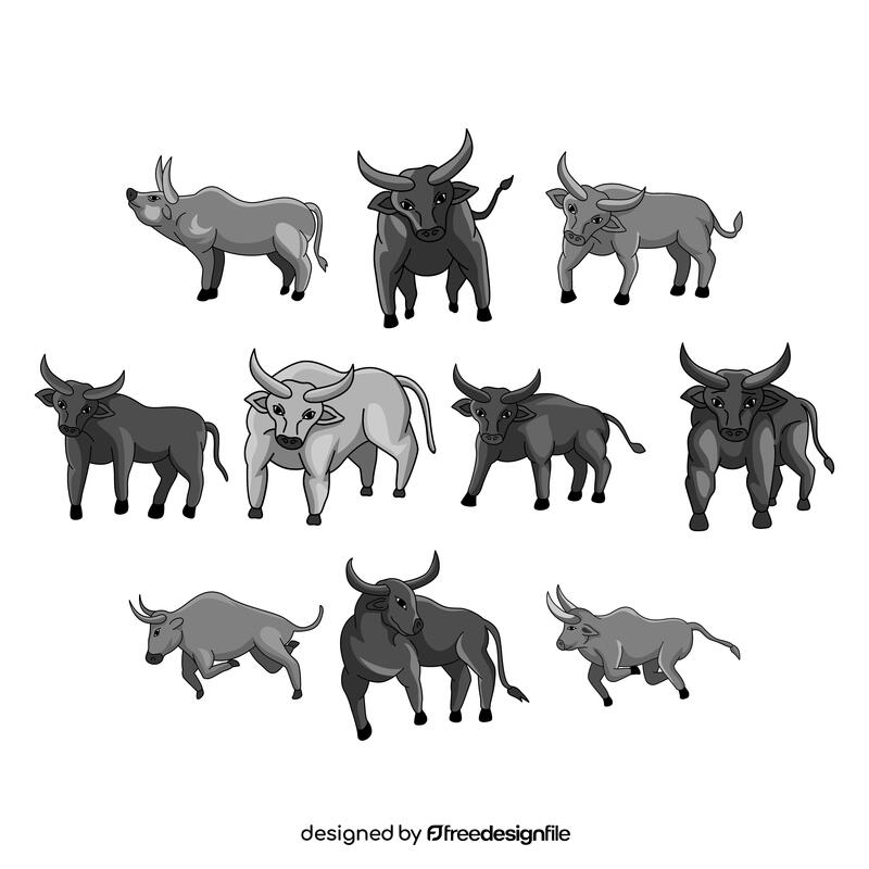 Bull vector set vector