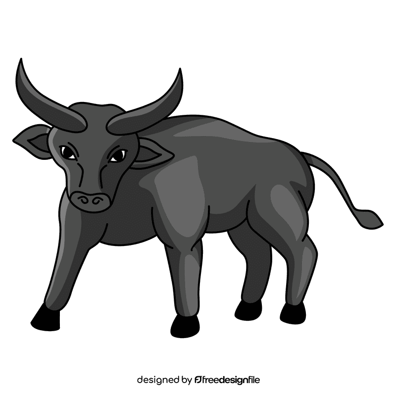 Bull black clipart