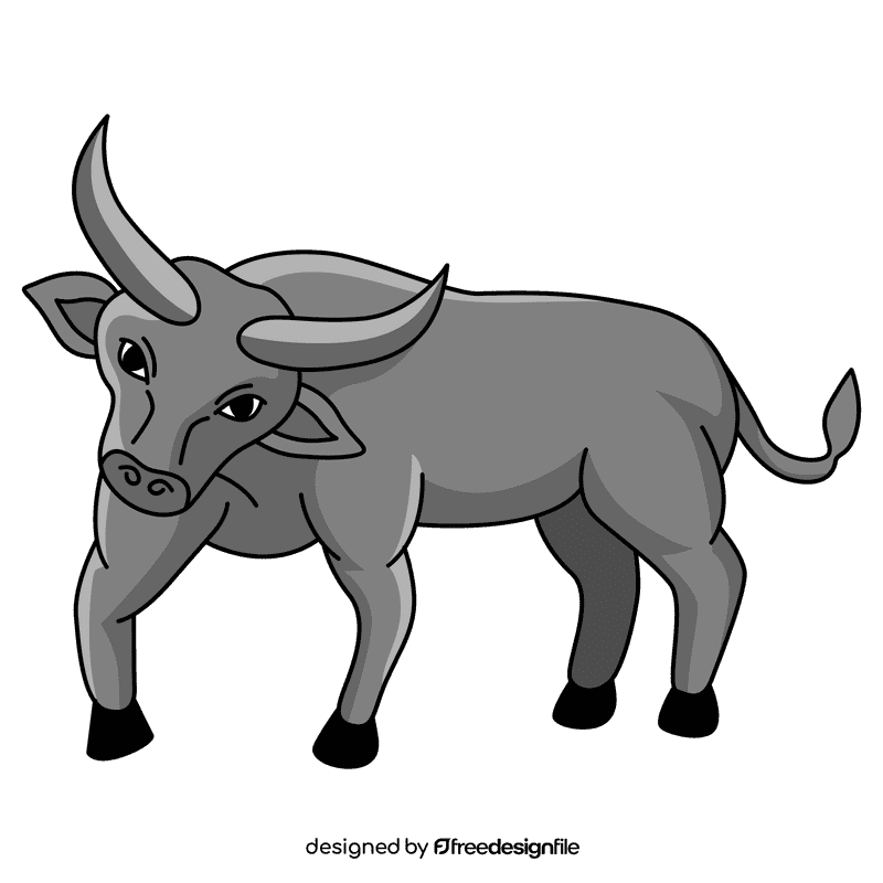 Bull curious clipart