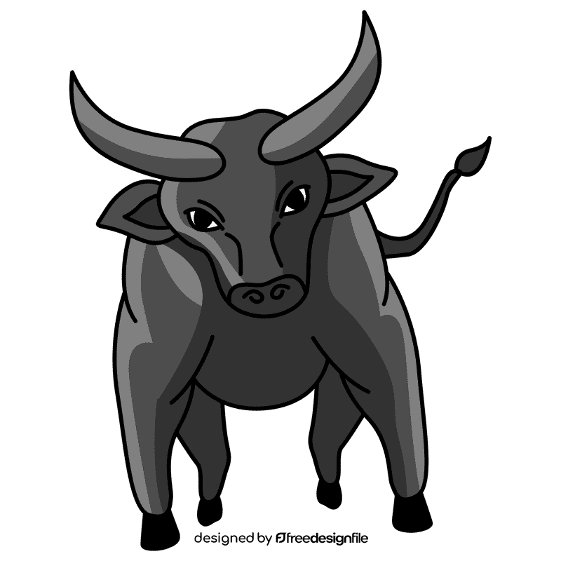 Bull face forward clipart