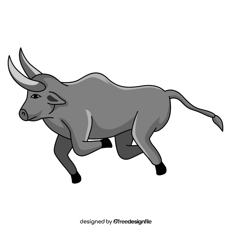 Bull runaway clipart