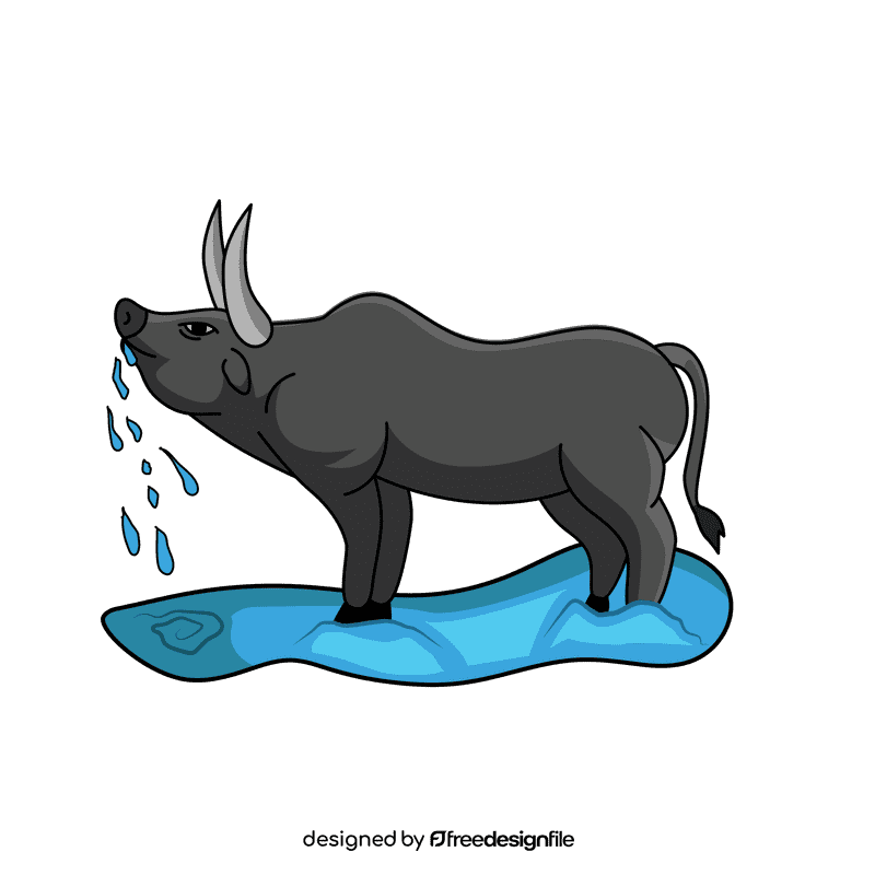Bull Drink clipart