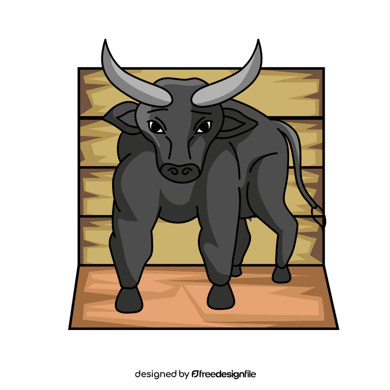 Bull In Cage clipart