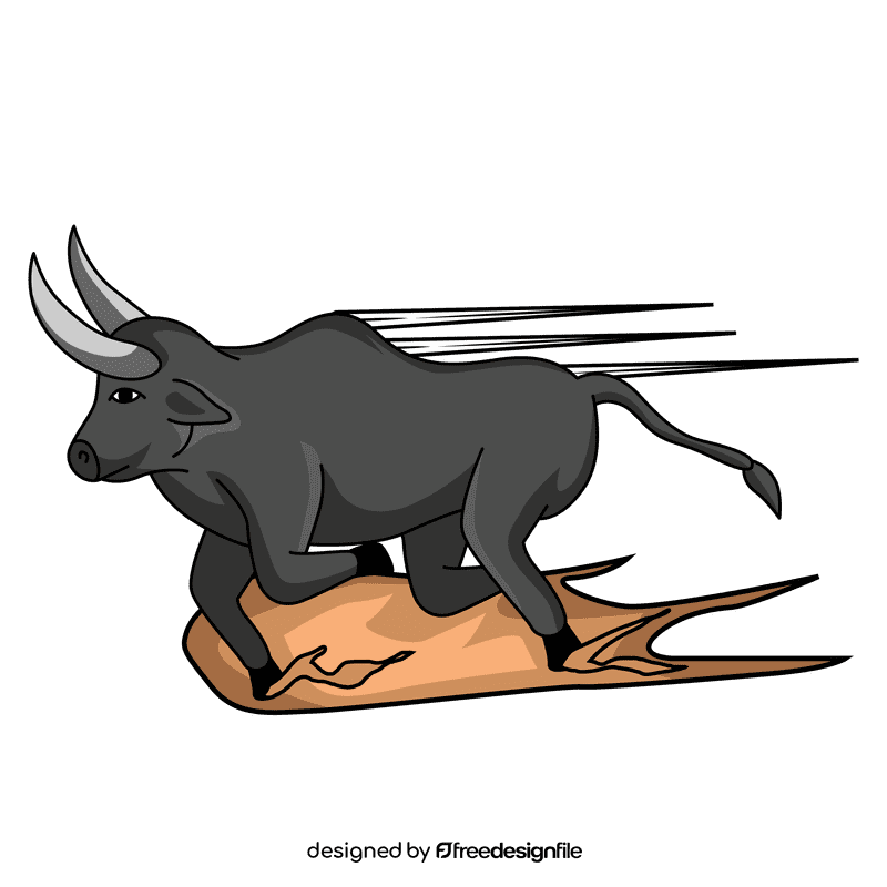 Bull Running clipart