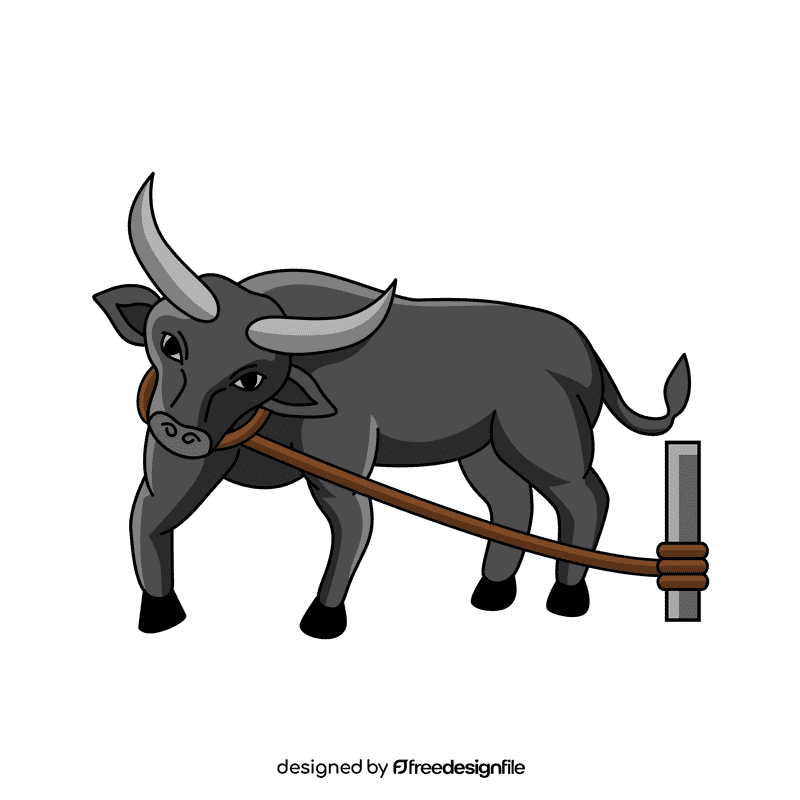 Bull With Rope clipart