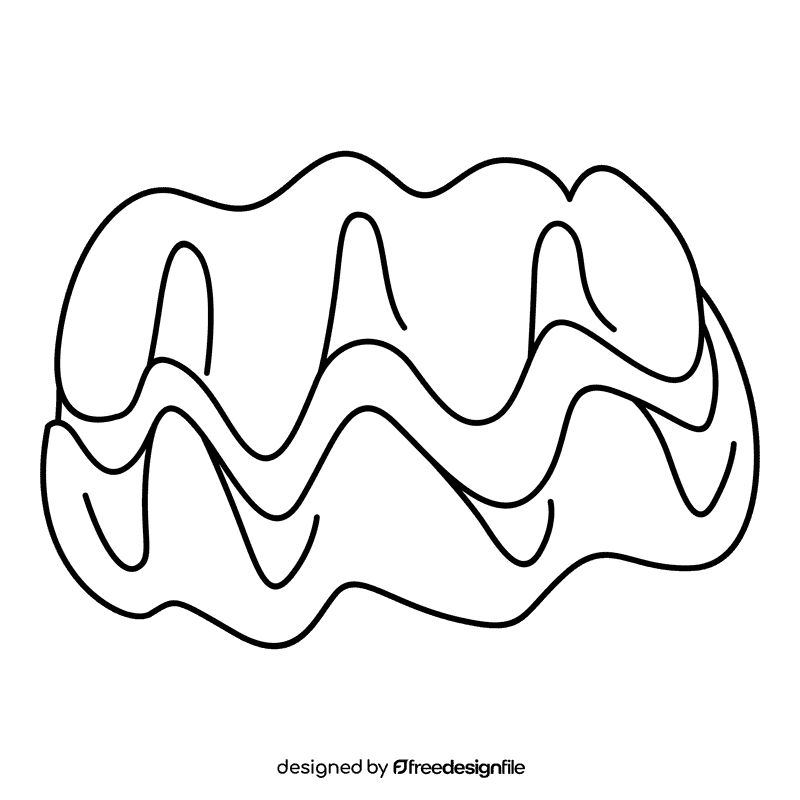 Clam giant clam black and white clipart
