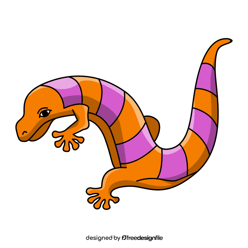 Gecko striped clipart