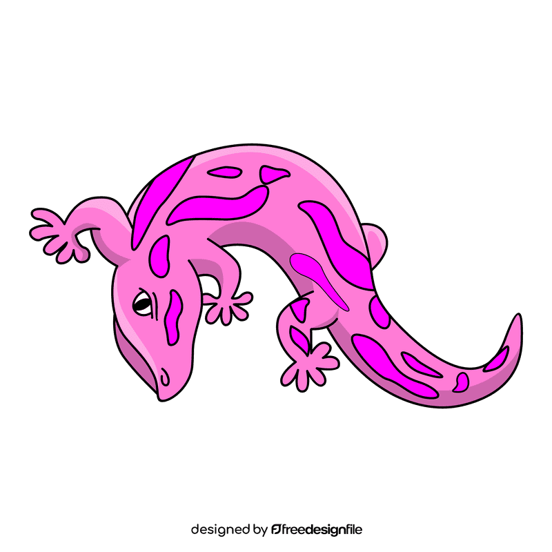 Gecko pink gecko clipart