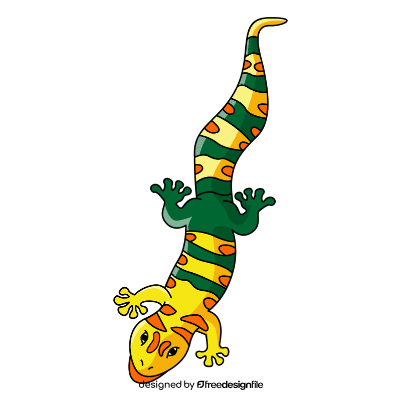 Gecko yellow green clipart