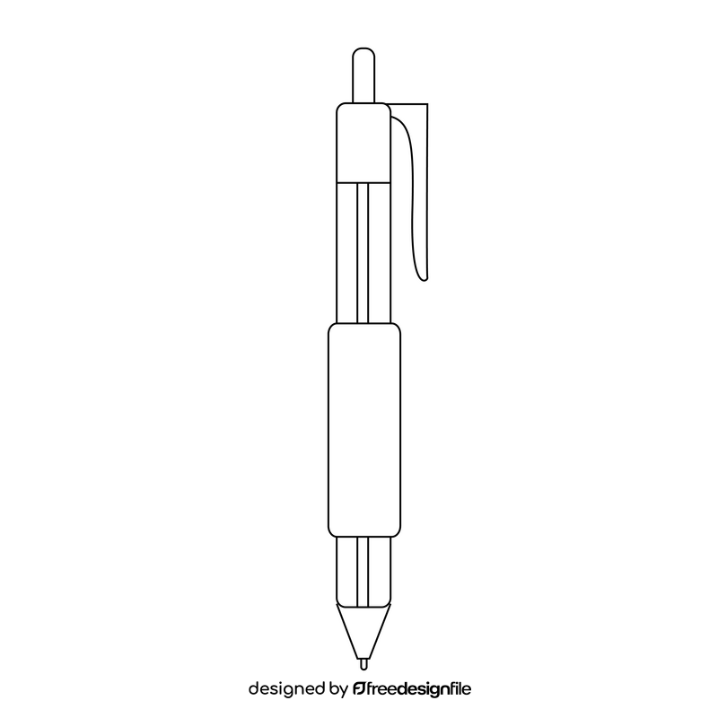 Pen drawing black and white clipart