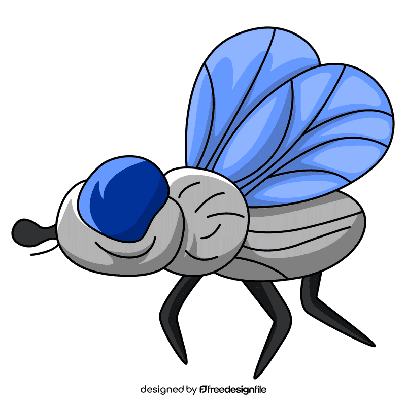 Housefly sniffing clipart