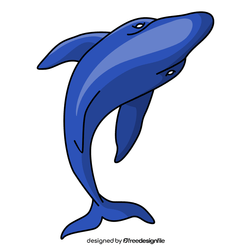 Humpback whale breach clipart