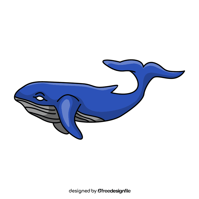Humpback whale dive under clipart
