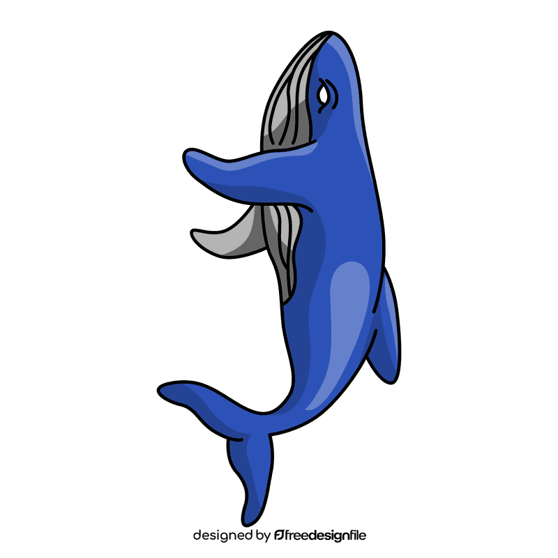 Humpback whale going up clipart