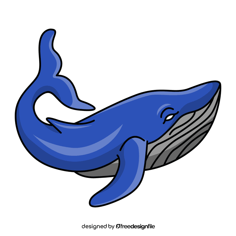 Humpback whale ready to jump clipart