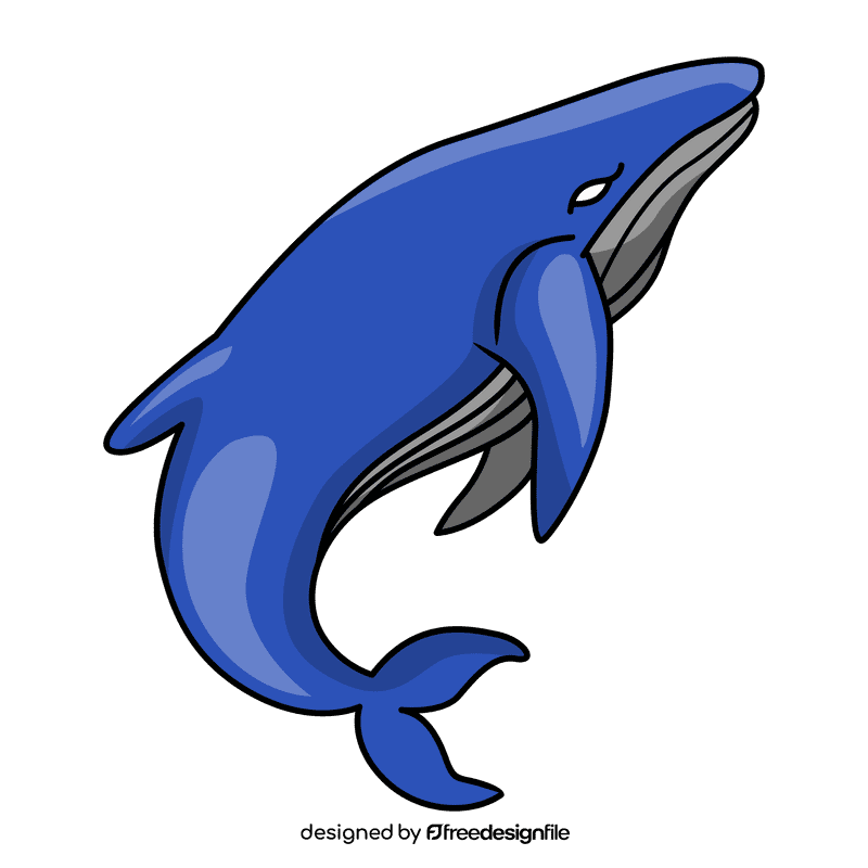 Humpback whale turning clipart