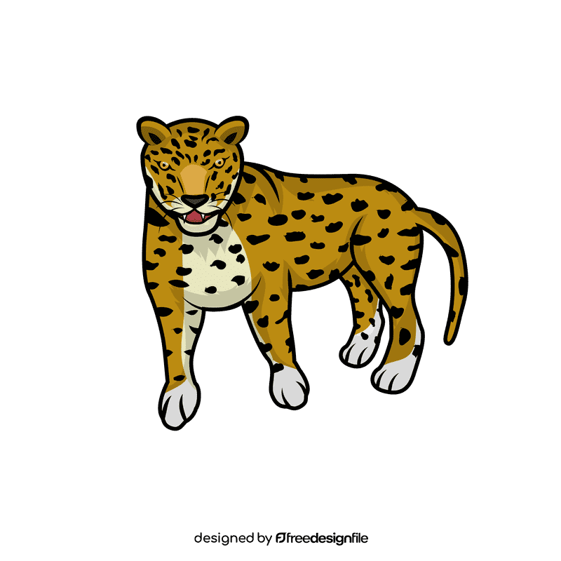 Leopard Stand clipart