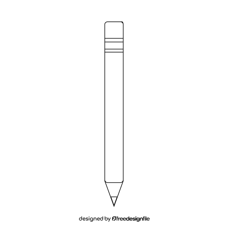Pencil drawing black and white clipart