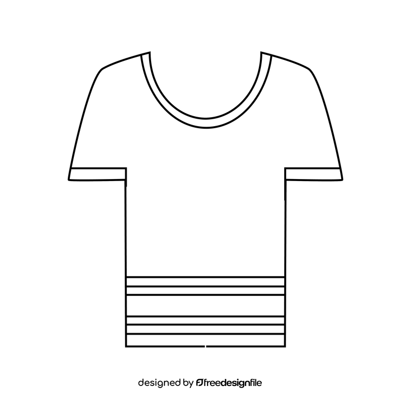 American football shirt black and white clipart