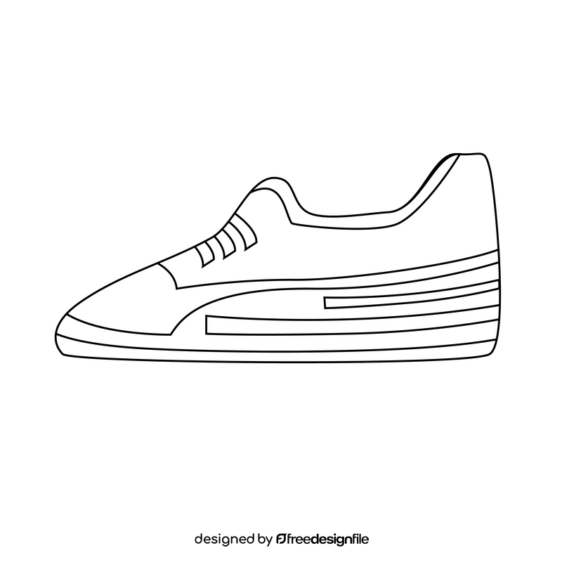 American football shoes black and white clipart