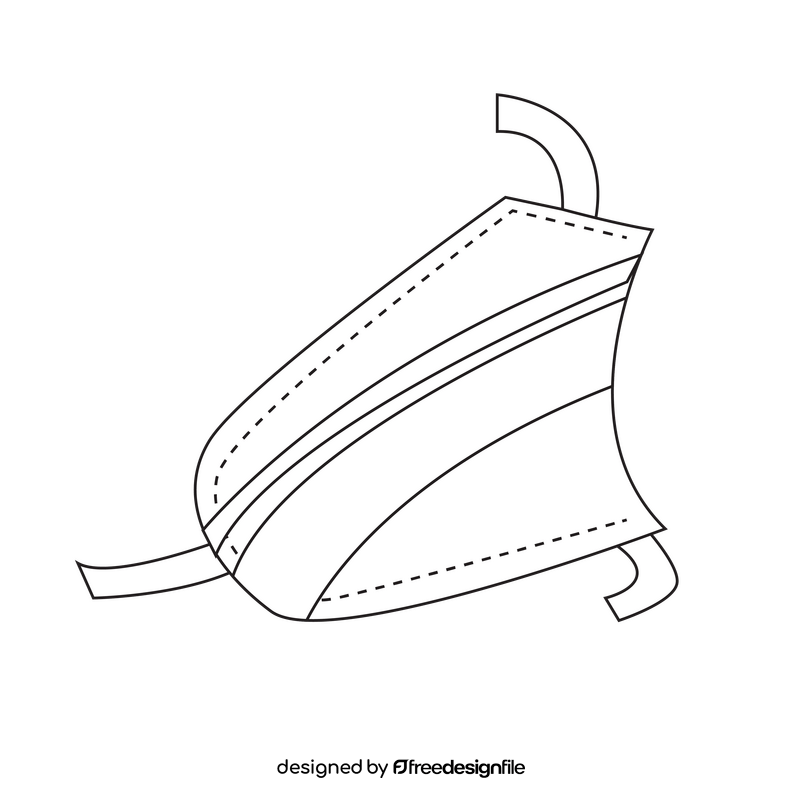 Archery chest guard black and white clipart